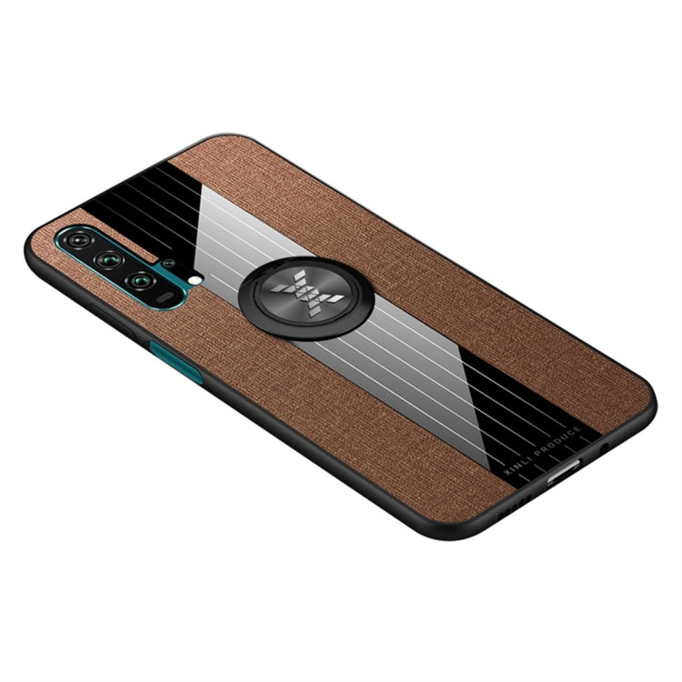 XINLI Stitching Cloth Textue Shockproof TPU Protective Case with Ring Holder, For Huawei Honor 20 Pro, For Huawei Honor 7X, For Huawei Honor 8X, For Huawei Honor 9X