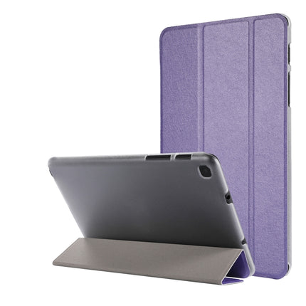 Funda de cuero con tapa horizontal de tres pliegues con textura de seda, soporte y ranura para bolígrafo, para Samsung Galaxy Tab A7 Lite 8.7 T220/T225, para iPad Air 13 2024/iPad Pro 12.9 2022/2021, para iPad Pro 11 (2021)