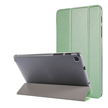 Funda de cuero con tapa horizontal de tres pliegues con textura de seda, soporte y ranura para bolígrafo, para Samsung Galaxy Tab A7 Lite 8.7 T220/T225, para iPad Air 13 2024/iPad Pro 12.9 2022/2021, para iPad Pro 11 (2021)