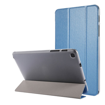 Funda de cuero con tapa horizontal de tres pliegues con textura de seda, soporte y ranura para bolígrafo, para Samsung Galaxy Tab A7 Lite 8.7 T220/T225, para iPad Air 13 2024/iPad Pro 12.9 2022/2021, para iPad Pro 11 (2021)