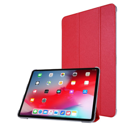 Silk Texture Three-fold Horizontal Flip Leather Case with Holder & Pen Slot, For iPad Pro 11 (2021)