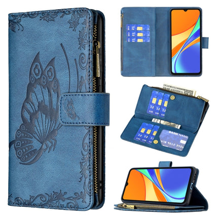 Flying Butterfly Embossing Pattern Zipper Horizontal Flip Leather Case with Holder & Card Slots & Wallet, For Xiaomi Redmi 9A, For Xiaomi Redmi 9C, For Xiaomi Redmi 9, For Xiaomi Redmi Note 10 Pro, For Xiaomi Redmi Note 9 Pro Max