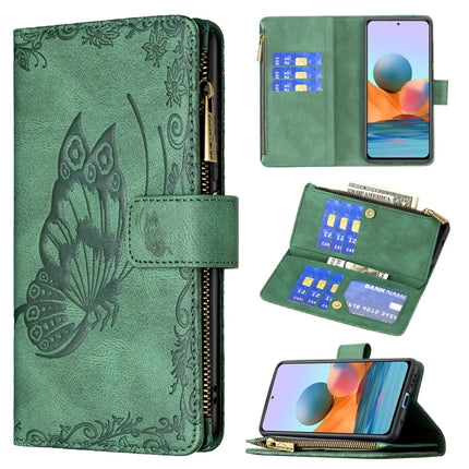 Flying Butterfly Embossing Pattern Zipper Horizontal Flip Leather Case with Holder & Card Slots & Wallet, For Xiaomi Redmi 9A, For Xiaomi Redmi 9C, For Xiaomi Redmi 9, For Xiaomi Redmi Note 10 Pro, For Xiaomi Redmi Note 9 Pro Max