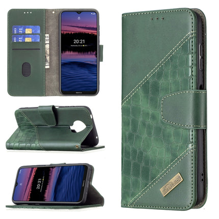 Matching Color Crocodile Texture Horizontal Flip PU Leather Case with Wallet & Holder & Card Slots, For Nokia G20, For Samsung Galaxy A22 5G