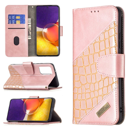 Matching Color Crocodile Texture Horizontal Flip PU Leather Case with Wallet & Holder & Card Slots, For Samsung Galaxy A82 5G