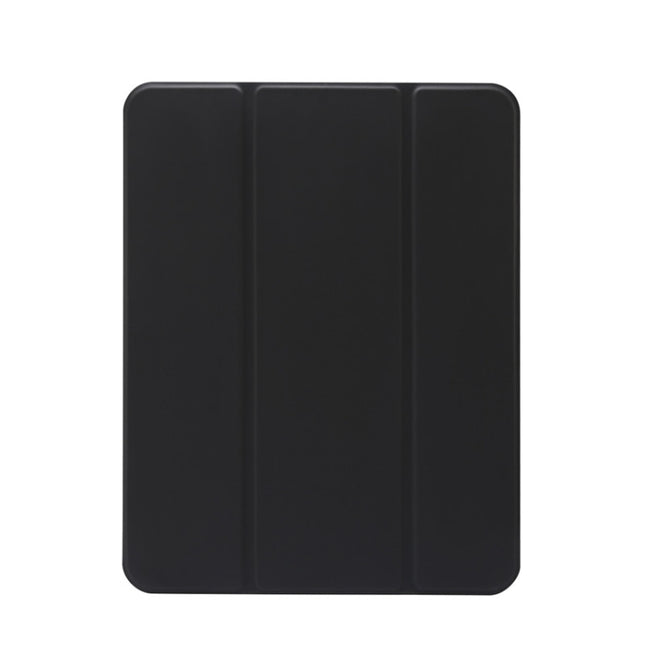 Funda de piel sintética transparente con tapa horizontal, tres pliegues, con textura de piel prensada eléctrica, a prueba de golpes, con soporte, ranura para bolígrafo y función de suspensión/activación, para iPad Pro 11 (2021)