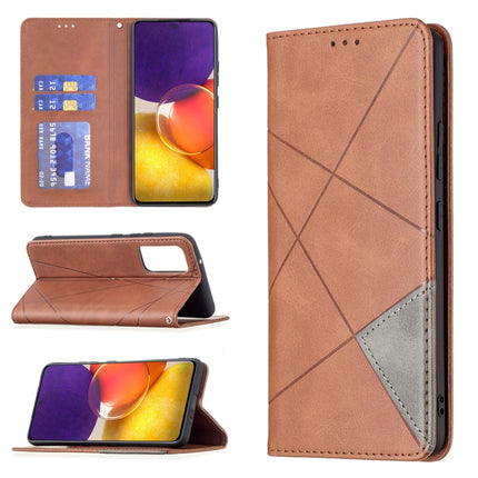 Rhombus Texture Horizontal Flip Magnetic Leather Case with Holder & Card Slots, For Samsung Galaxy A22 5G, For Samsung Galaxy A82 5G