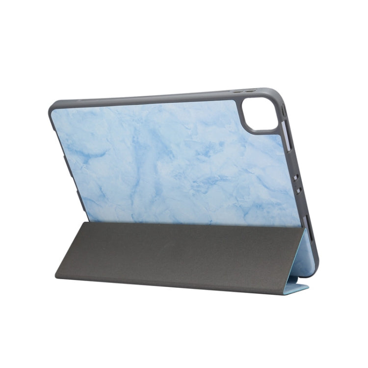 Marble Texture Horizontal Flip Leather Case with Three-folding Holder & Sleep / Wake-up Function, For iPad Pro 11 2022 / 2021