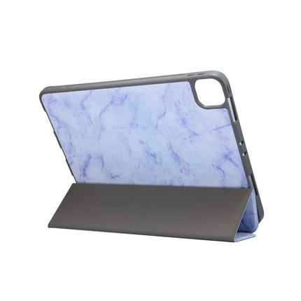 Horizontale Klapphülle aus Leder mit Marmorstruktur, dreifach klappbarem Halter und Schlaf-/Weckfunktion, für iPad Pro 11 2022/2021