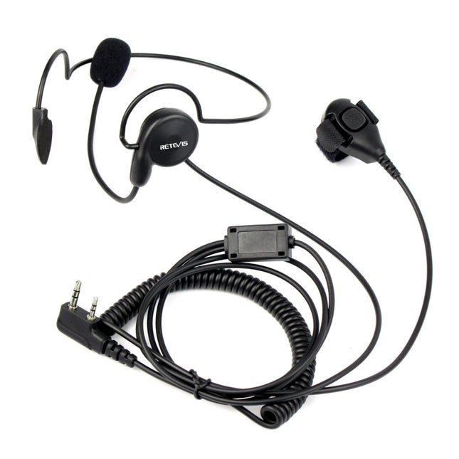 RETEVIS K-C2F 2 Pin PTT Finger Back-hanging Earphone Microphone for H-777/RT-5R/ 888s/UV5R, K-C2F