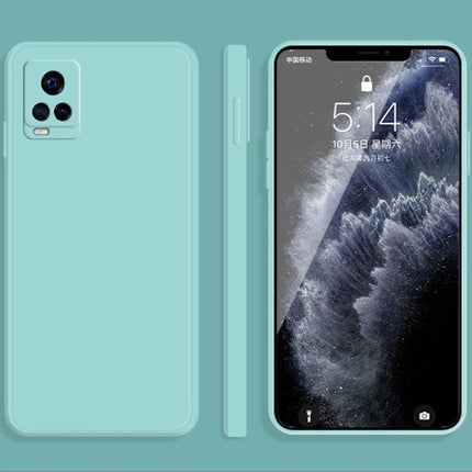 Solid Color Imitation Liquid Silicone Straight Edge Dropproof Full Coverage Protective Case, For vivo S7, For vivo X23
