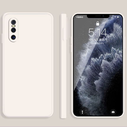 Solid Color Imitation Liquid Silicone Straight Edge Dropproof Full Coverage Protective Case, For vivo X27, For vivo X27 Pro