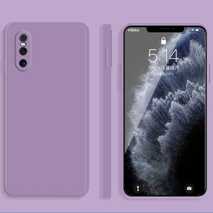 Solid Color Imitation Liquid Silicone Straight Edge Dropproof Full Coverage Protective Case, For vivo X27, For vivo X27 Pro
