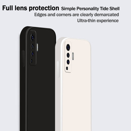 Solid Color Imitation Liquid Silicone Straight Edge Dropproof Full Coverage Protective Case, For vivo X50, For vivo IQOO 5
