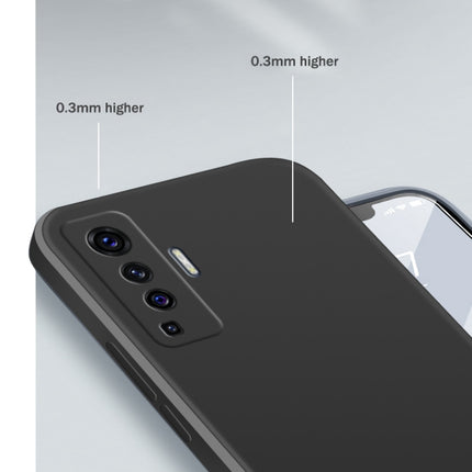 Solid Color Imitation Liquid Silicone Straight Edge Dropproof Full Coverage Protective Case, For vivo X50, For vivo IQOO 5