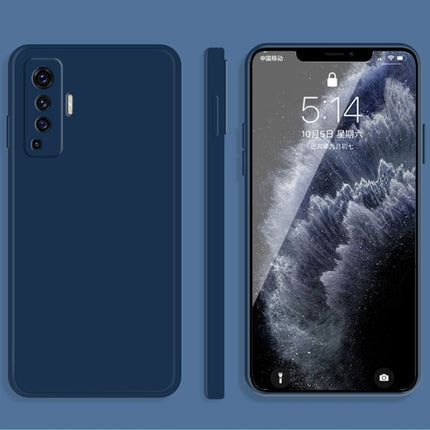 Solid Color Imitation Liquid Silicone Straight Edge Dropproof Full Coverage Protective Case, For vivo X50, For vivo IQOO 5