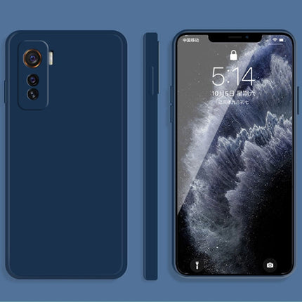 Solid Color Imitation Liquid Silicone Straight Edge Dropproof Full Coverage Protective Case, For vivo X50, For vivo IQOO 5