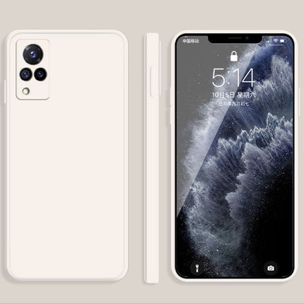 Solid Color Imitation Liquid Silicone Straight Edge Dropproof Full Coverage Protective Case, For vivo S9, For vivo X60