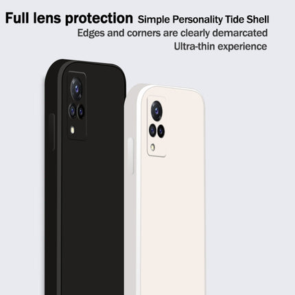 Solid Color Imitation Liquid Silicone Straight Edge Dropproof Full Coverage Protective Case, For vivo S9, For vivo X60