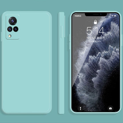 Solid Color Imitation Liquid Silicone Straight Edge Dropproof Full Coverage Protective Case, For vivo S9, For vivo X60