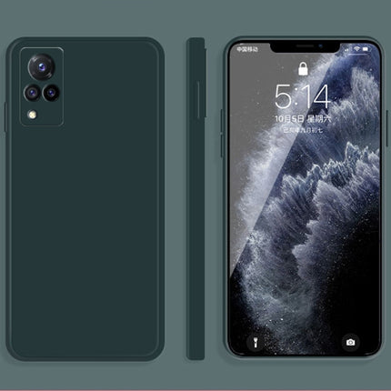 Solid Color Imitation Liquid Silicone Straight Edge Dropproof Full Coverage Protective Case, For vivo S9, For vivo X60