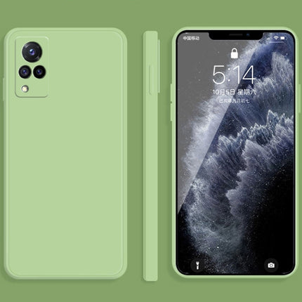 Solid Color Imitation Liquid Silicone Straight Edge Dropproof Full Coverage Protective Case, For vivo S9, For vivo X60