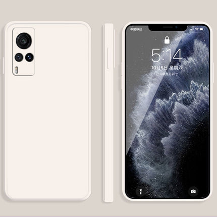 Solid Color Imitation Liquid Silicone Straight Edge Dropproof Full Coverage Protective Case, For vivo S9, For vivo X60