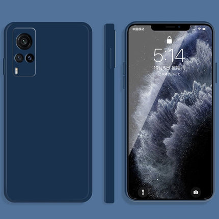 Solid Color Imitation Liquid Silicone Straight Edge Dropproof Full Coverage Protective Case, For vivo S9, For vivo X60