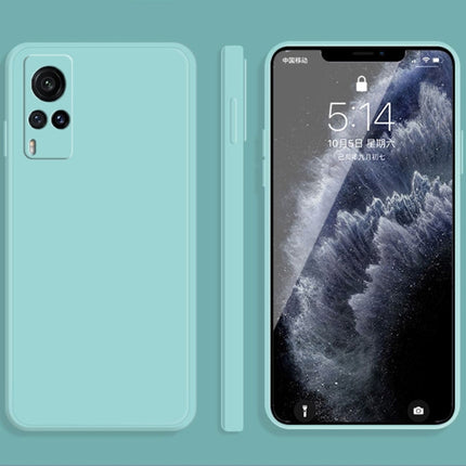 Solid Color Imitation Liquid Silicone Straight Edge Dropproof Full Coverage Protective Case, For vivo S9, For vivo X60