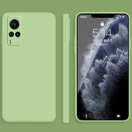 Solid Color Imitation Liquid Silicone Straight Edge Dropproof Full Coverage Protective Case, For vivo S9, For vivo X60
