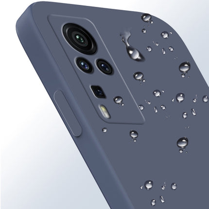 Solid Color Imitation Liquid Silicone Straight Edge Dropproof Full Coverage Protective Case, For vivo X60 Pro