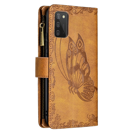 Flying Butterfly Embossing Pattern Zipper Horizontal Flip Leather Case with Holder & Card Slots & Wallet, For Samsung Galaxy A02s, For Samsung Galaxy A02, For Samsung Galaxy A11, For Samsung Galaxy A12, For Samsung Galaxy A21s