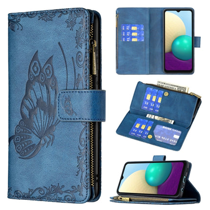 Flying Butterfly Embossing Pattern Zipper Horizontal Flip Leather Case with Holder & Card Slots & Wallet, For Samsung Galaxy A02s, For Samsung Galaxy A02, For Samsung Galaxy A11, For Samsung Galaxy A12, For Samsung Galaxy A21s