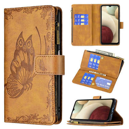 Flying Butterfly Embossing Pattern Zipper Horizontal Flip Leather Case with Holder & Card Slots & Wallet, For Samsung Galaxy A02s, For Samsung Galaxy A02, For Samsung Galaxy A11, For Samsung Galaxy A12, For Samsung Galaxy A21s
