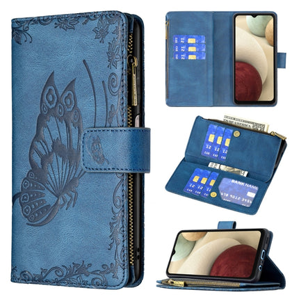 Flying Butterfly Embossing Pattern Zipper Horizontal Flip Leather Case with Holder & Card Slots & Wallet, For Samsung Galaxy A02s, For Samsung Galaxy A02, For Samsung Galaxy A11, For Samsung Galaxy A12, For Samsung Galaxy A21s