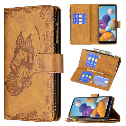 Flying Butterfly Embossing Pattern Zipper Horizontal Flip Leather Case with Holder & Card Slots & Wallet, For Samsung Galaxy A21, For Samsung Galaxy A31, For Samsung Galaxy A32 5G, For Samsung Galaxy A41, For Samsung Galaxy A42
