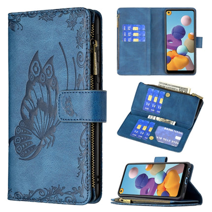 Flying Butterfly Embossing Pattern Zipper Horizontal Flip Leather Case with Holder & Card Slots & Wallet, For Samsung Galaxy A21, For Samsung Galaxy A31, For Samsung Galaxy A32 5G, For Samsung Galaxy A41, For Samsung Galaxy A42