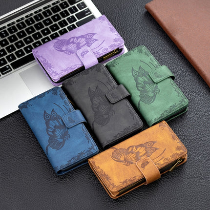 Flying Butterfly Embossing Pattern Zipper Horizontal Flip Leather Case with Holder & Card Slots & Wallet, For Samsung Galaxy A21, For Samsung Galaxy A31, For Samsung Galaxy A32 5G, For Samsung Galaxy A41, For Samsung Galaxy A42