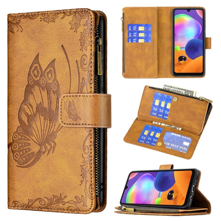 Flying Butterfly Embossing Pattern Zipper Horizontal Flip Leather Case with Holder & Card Slots & Wallet, For Samsung Galaxy A21, For Samsung Galaxy A31, For Samsung Galaxy A32 5G, For Samsung Galaxy A41, For Samsung Galaxy A42