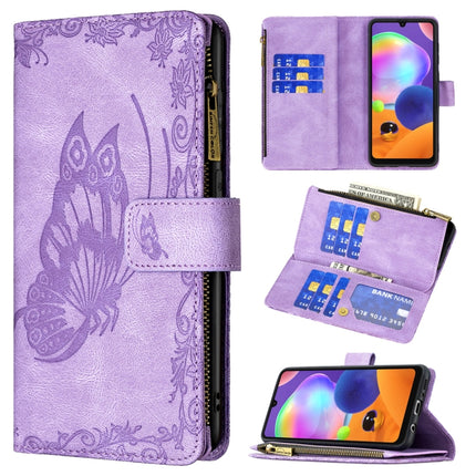 Flying Butterfly Embossing Pattern Zipper Horizontal Flip Leather Case with Holder & Card Slots & Wallet, For Samsung Galaxy A21, For Samsung Galaxy A31, For Samsung Galaxy A32 5G, For Samsung Galaxy A41, For Samsung Galaxy A42