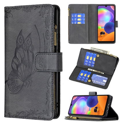 Flying Butterfly Embossing Pattern Zipper Horizontal Flip Leather Case with Holder & Card Slots & Wallet, For Samsung Galaxy A21, For Samsung Galaxy A31, For Samsung Galaxy A32 5G, For Samsung Galaxy A41, For Samsung Galaxy A42