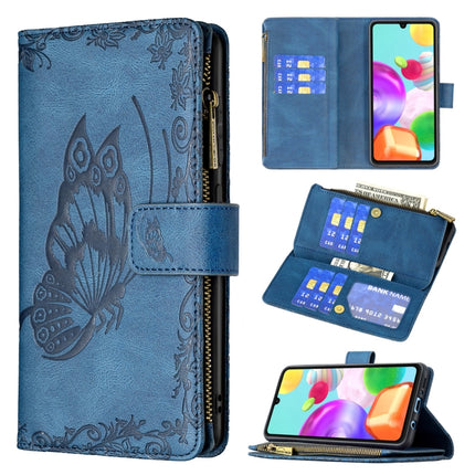 Flying Butterfly Embossing Pattern Zipper Horizontal Flip Leather Case with Holder & Card Slots & Wallet, For Samsung Galaxy A21, For Samsung Galaxy A31, For Samsung Galaxy A32 5G, For Samsung Galaxy A41, For Samsung Galaxy A42