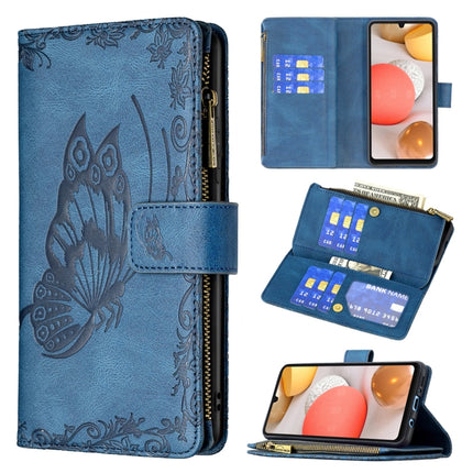Flying Butterfly Embossing Pattern Zipper Horizontal Flip Leather Case with Holder & Card Slots & Wallet, For Samsung Galaxy A21, For Samsung Galaxy A31, For Samsung Galaxy A32 5G, For Samsung Galaxy A41, For Samsung Galaxy A42
