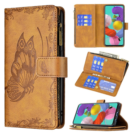 Flying Butterfly Embossing Pattern Zipper Horizontal Flip Leather Case with Holder & Card Slots & Wallet, For Samsung Galaxy A51 4G, For Samsung Galaxy A52 4G / 5G, For Samsung Galaxy A71 4G, For Samsung Galaxy A72 4G / 5G, For Samsung Galaxy S20