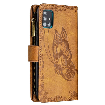 Flying Butterfly Embossing Pattern Zipper Horizontal Flip Leather Case with Holder & Card Slots & Wallet, For Samsung Galaxy A51 4G, For Samsung Galaxy A52 4G / 5G, For Samsung Galaxy A71 4G, For Samsung Galaxy A72 4G / 5G, For Samsung Galaxy S20