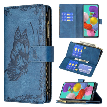 Flying Butterfly Embossing Pattern Zipper Horizontal Flip Leather Case with Holder & Card Slots & Wallet, For Samsung Galaxy A51 4G, For Samsung Galaxy A52 4G / 5G, For Samsung Galaxy A71 4G, For Samsung Galaxy A72 4G / 5G, For Samsung Galaxy S20
