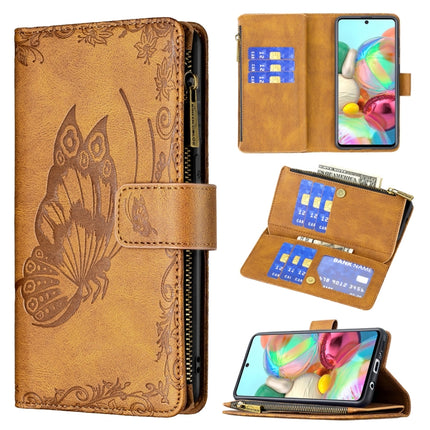Flying Butterfly Embossing Pattern Zipper Horizontal Flip Leather Case with Holder & Card Slots & Wallet, For Samsung Galaxy A51 4G, For Samsung Galaxy A52 4G / 5G, For Samsung Galaxy A71 4G, For Samsung Galaxy A72 4G / 5G, For Samsung Galaxy S20