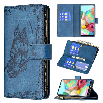 Flying Butterfly Embossing Pattern Zipper Horizontal Flip Leather Case with Holder & Card Slots & Wallet, For Samsung Galaxy A51 4G, For Samsung Galaxy A52 4G / 5G, For Samsung Galaxy A71 4G, For Samsung Galaxy A72 4G / 5G, For Samsung Galaxy S20