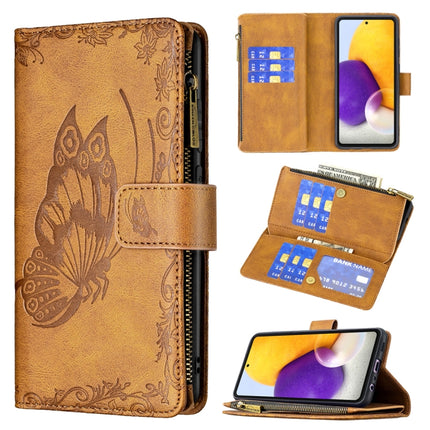 Flying Butterfly Embossing Pattern Zipper Horizontal Flip Leather Case with Holder & Card Slots & Wallet, For Samsung Galaxy A51 4G, For Samsung Galaxy A52 4G / 5G, For Samsung Galaxy A71 4G, For Samsung Galaxy A72 4G / 5G, For Samsung Galaxy S20
