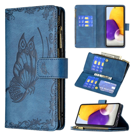 Flying Butterfly Embossing Pattern Zipper Horizontal Flip Leather Case with Holder & Card Slots & Wallet, For Samsung Galaxy A51 4G, For Samsung Galaxy A52 4G / 5G, For Samsung Galaxy A71 4G, For Samsung Galaxy A72 4G / 5G, For Samsung Galaxy S20